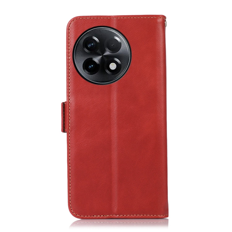 For OnePlus Ace 2 5G Crazy Horse Top Layer Cowhide Leather Phone Case(Red) - OnePlus Cases by buy2fix | Online Shopping UK | buy2fix