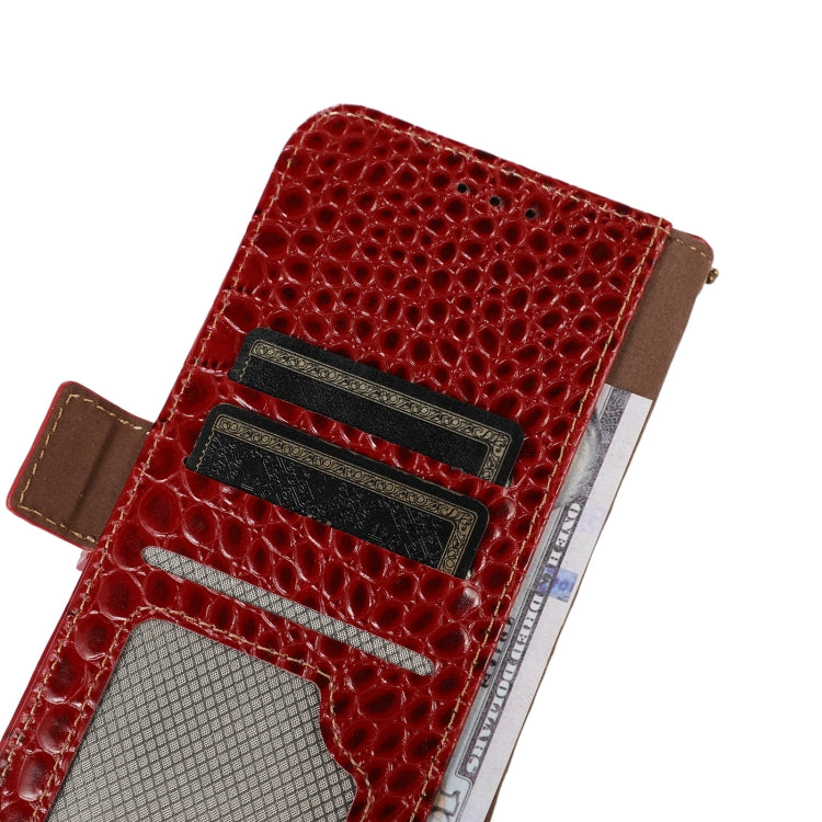 For Samsung Galaxy A24 4G Crocodile Top Layer Cowhide Leather Phone Case(Red) - Galaxy Phone Cases by buy2fix | Online Shopping UK | buy2fix