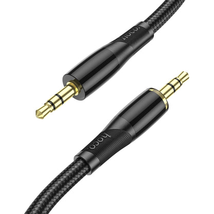 hoco UPA25 AUX Transparent Exploration Version 3.5mm Male to Male Audio Cable, Length: 1m(Black) - Video & Audio Cable by hoco | Online Shopping UK | buy2fix