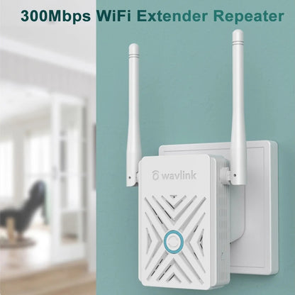 Wavlink WN578W2 300Mbps 2.4GHz WiFi Extender Repeater Home Wireless Signal Amplifier(EU Plug) -  by buy2fix | Online Shopping UK | buy2fix