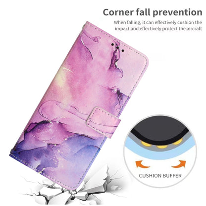 For Motorola Moto G53 5G/G13 4G/G23 4G Painted Marble Pattern Leather Phone Case(Purple) - Motorola Cases by buy2fix | Online Shopping UK | buy2fix