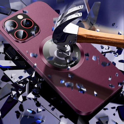 For iPhone 14 Pro Max R-JUST RH05 Magnetic Leather Metal Phone Case(Purple) - iPhone 14 Pro Max Cases by R-JUST | Online Shopping UK | buy2fix