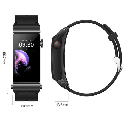 M6 1.5 inch Silicone Band Earphone Detachable IP68 Waterproof Smart Watch Support Bluetooth Call(Black) - Smart Wear by buy2fix | Online Shopping UK | buy2fix