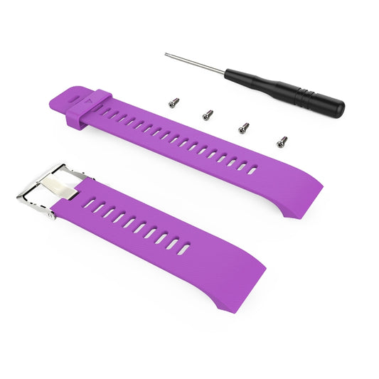 For Garmin Forerunner 30 / 35 Silicone Watch Band(Purple) - Smart Wear by buy2fix | Online Shopping UK | buy2fix