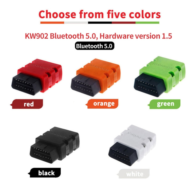 KONNWEI KW902 Bluetooth 5.0 OBD2 Car Fault Diagnostic Scan Tools Support IOS / Android(Red) - Code Readers & Scan Tools by KONNWEI | Online Shopping UK | buy2fix