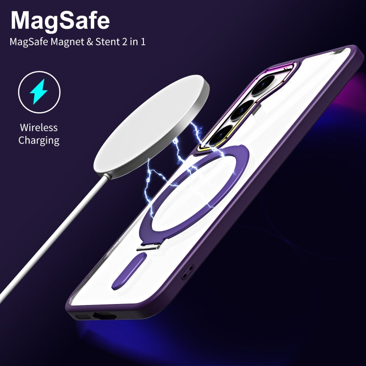 For Samsung Galaxy S23 5G MagSafe Magnetic Invisible Holder Phone Case(Sierra Blue) - Galaxy S23 5G Cases by buy2fix | Online Shopping UK | buy2fix