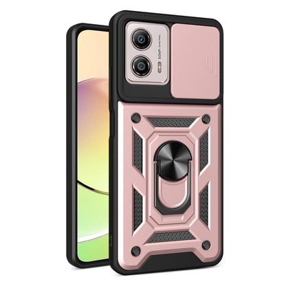 For Motorola Moto G53 / G13 / G23 5G Sliding Camera Cover Design TPU+PC Phone Case(Rose Gold) - Motorola Cases by buy2fix | Online Shopping UK | buy2fix