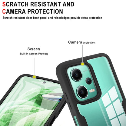 For Xiaomi Redmi Note 12 5G / Poco X5 Acrylic + TPU 360 Degrees Full Coverage Phone Case(Black) - Note 12 Cases by buy2fix | Online Shopping UK | buy2fix