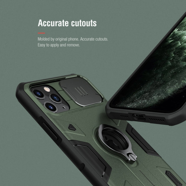 For iPhone 11 Pro Max NILLKIN Shockproof CamShield Armor Protective Case with Invisible Ring Holder(Green) - iPhone 11 Pro Max Cases by NILLKIN | Online Shopping UK | buy2fix
