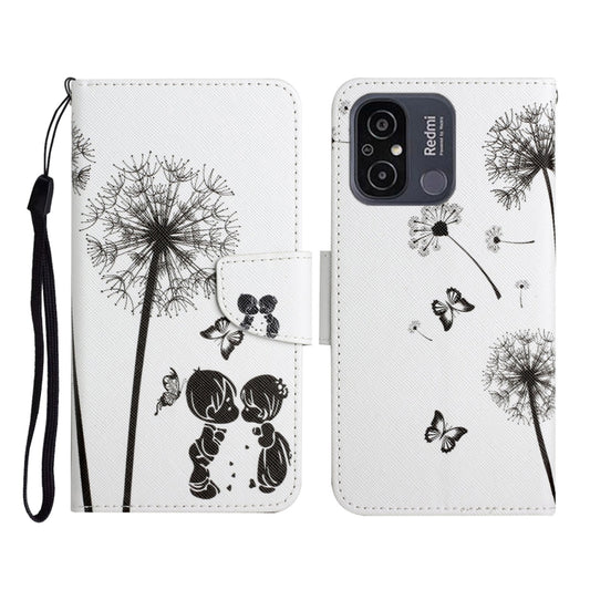 For Xiaomi Redmi 12C Colored Drawing Pattern Flip Leather Phone Case(Dandelion) - Xiaomi Cases by buy2fix | Online Shopping UK | buy2fix