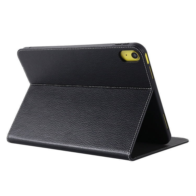 For iPad 10th Gen 10.9 2022 GEBEI Silk Texture Flip Tablet Leather Case(Black) - iPad 10th Gen 10.9 Cases by GEBEI | Online Shopping UK | buy2fix