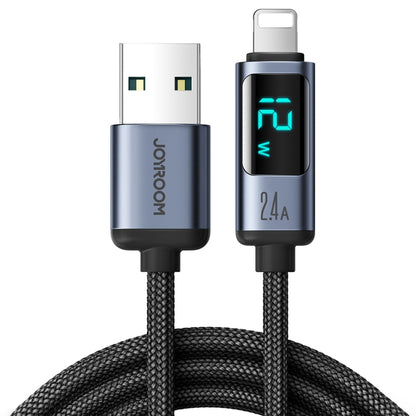 JOYROOM S-AL012A16 2.4A USB to 8 Pin Digital Display Fast Charging Data Cable, Length:1.2m(Black) - Normal Style Cable by JOYROOM | Online Shopping UK | buy2fix