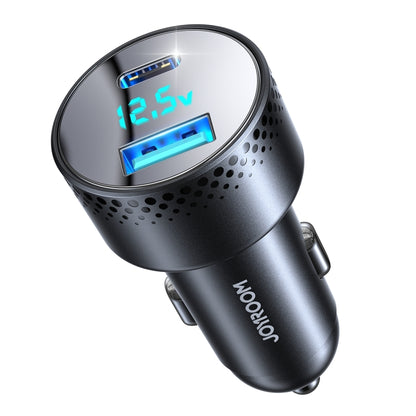 JOYROOM JR-CCD01 53W QC + PD Dual Port Digital Display Car Charger(Black) - Car Charger by JOYROOM | Online Shopping UK | buy2fix