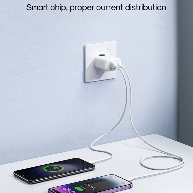 J0YROOM TCF05 20W USB+USB-C/Type-C Fast Charger, Specification:EU Plug(White) - USB Charger by JOYROOM | Online Shopping UK | buy2fix