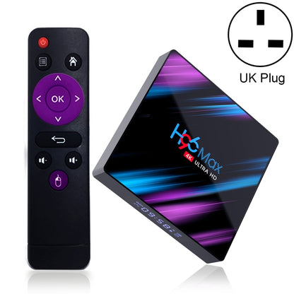 H96 Max-3318 4K Ultra HD Android TV Box with Remote Controller, Android 10.0, RK3318 Quad-Core 64bit Cortex-A53, 4GB+64GB, Support TF Card / USBx2 / AV / Ethernet, Plug Specification:UK Plug - Consumer Electronics by buy2fix | Online Shopping UK | buy2fix