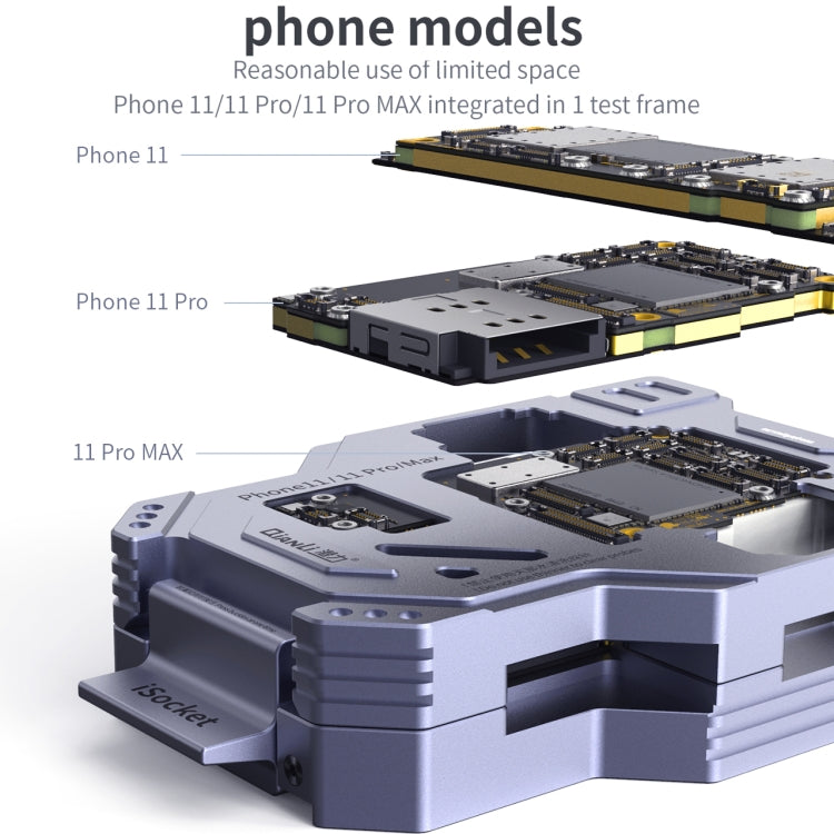 Qianli iSocket Motherboard Layered Test Fixture For iPhone 11 Series - Repair & Spare Parts by QIANLI | Online Shopping UK | buy2fix