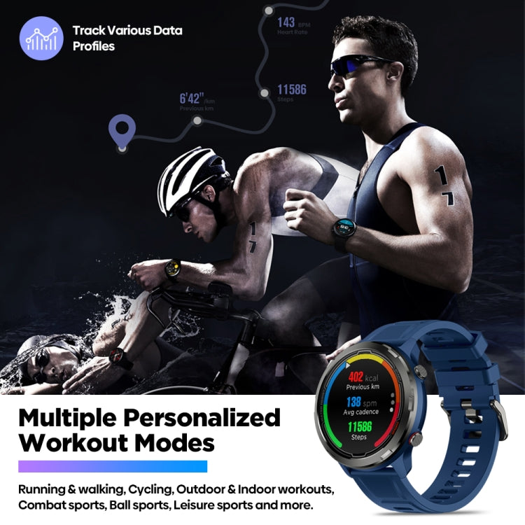 Zeblaze Stratos 2 Lite 1.32 inch IPS Screen 5 ATM Waterproof GPS Smart Watch, Support Heart Rate Monitoring / Sports Mode(Black) - Smart Wear by Zeblaze | Online Shopping UK | buy2fix