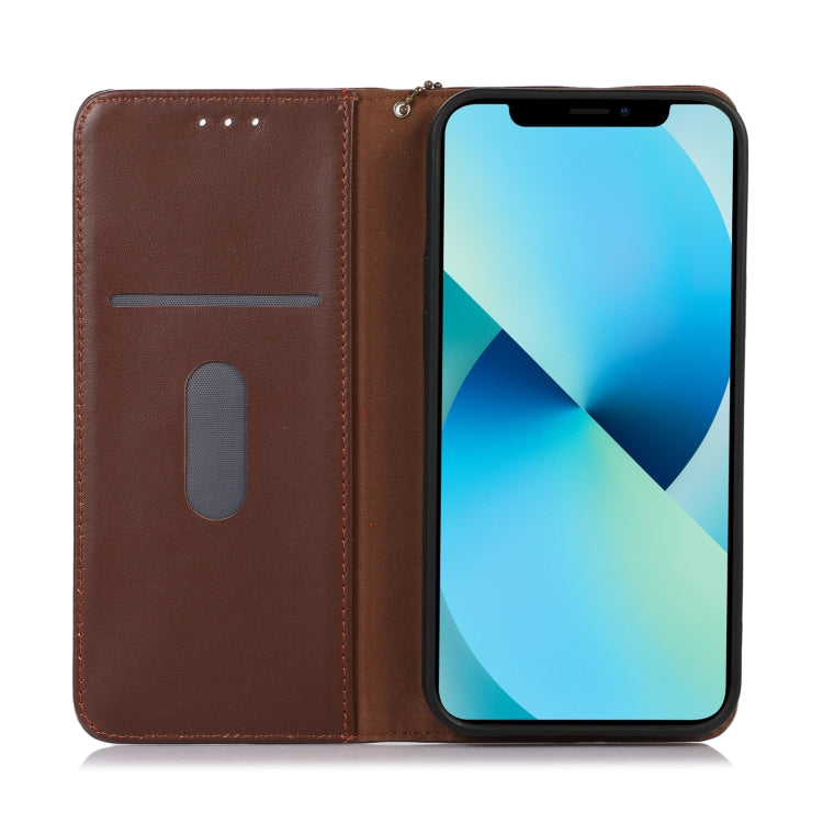 For Motorola ThinkPhone 5G KHAZNEH Nappa Top Layer Cowhide Leather Phone Case(Brown) - Motorola Cases by buy2fix | Online Shopping UK | buy2fix