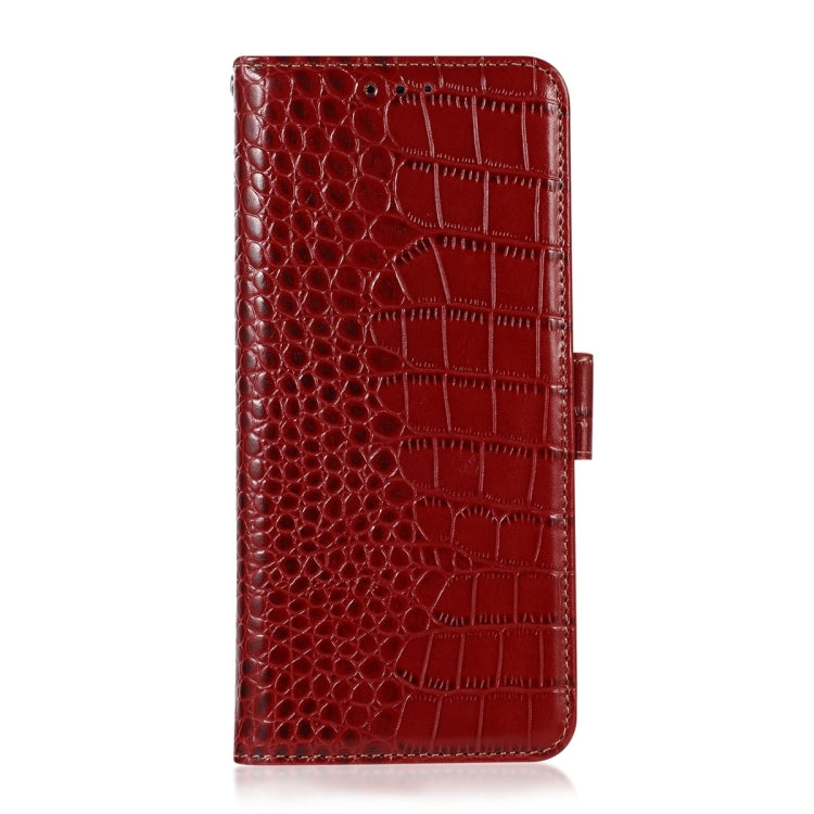 For Nokia C32 4G Crocodile Top Layer Cowhide Leather Phone Case(Red) - Nokia Cases by buy2fix | Online Shopping UK | buy2fix