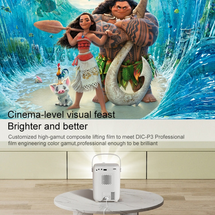 A007 Portable 1280 x 720 HD 113 ANSI Smart LED Projector, Plug:US Plug(White) - Consumer Electronics by buy2fix | Online Shopping UK | buy2fix