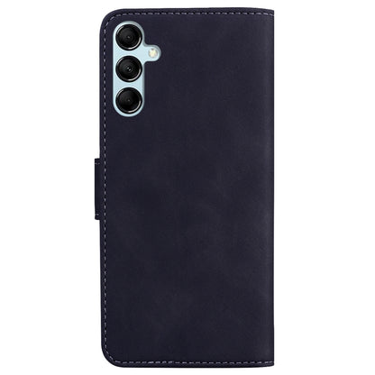 For Samsung Galaxy M14 Skin Feel Pure Color Flip Leather Phone Case(Black) - Galaxy Phone Cases by buy2fix | Online Shopping UK | buy2fix