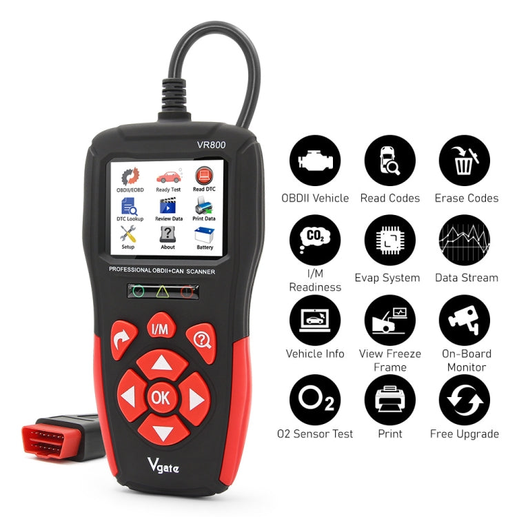 Vgate VR800 Car Code Reader OBD2 Diagnostic Scanner - Code Readers & Scan Tools by Vgate | Online Shopping UK | buy2fix