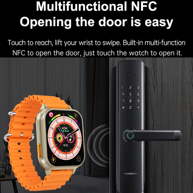 N22 2 in 1 1.96 inch HD Display Sport Bluetooth Call Earphone Smart Watch(Orange) - Smart Wear by buy2fix | Online Shopping UK | buy2fix