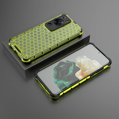 For Huawei P60 / P60 Pro Honeycomb Phone Case(Green) - Huawei Cases by buy2fix | Online Shopping UK | buy2fix