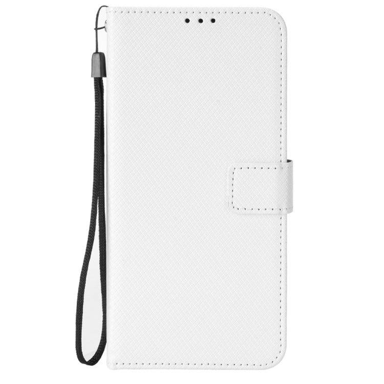 For Infinix Hot 30 4G X6831 Diamond Texture Leather Phone Case(White) - Infinix Cases by buy2fix | Online Shopping UK | buy2fix