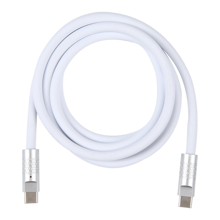 Mech Series 120W USB-C / Type-C to USB-C / Type-C Metal Plug Silicone Fast Charging Data Cable, Length: 1.2m(White) -  by buy2fix | Online Shopping UK | buy2fix