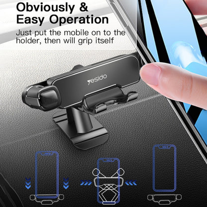 Yesido C90 Car Center Console Paste Magnetic Gravity Mobile Phone Holder(Black) - Car Holders by Yesido | Online Shopping UK | buy2fix