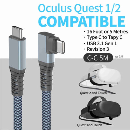 3m USB-C / Type-C to USB-C / Type-C Elbow 20Gpbs 4K 60Hz Video and Audio Data Cable -  by buy2fix | Online Shopping UK | buy2fix