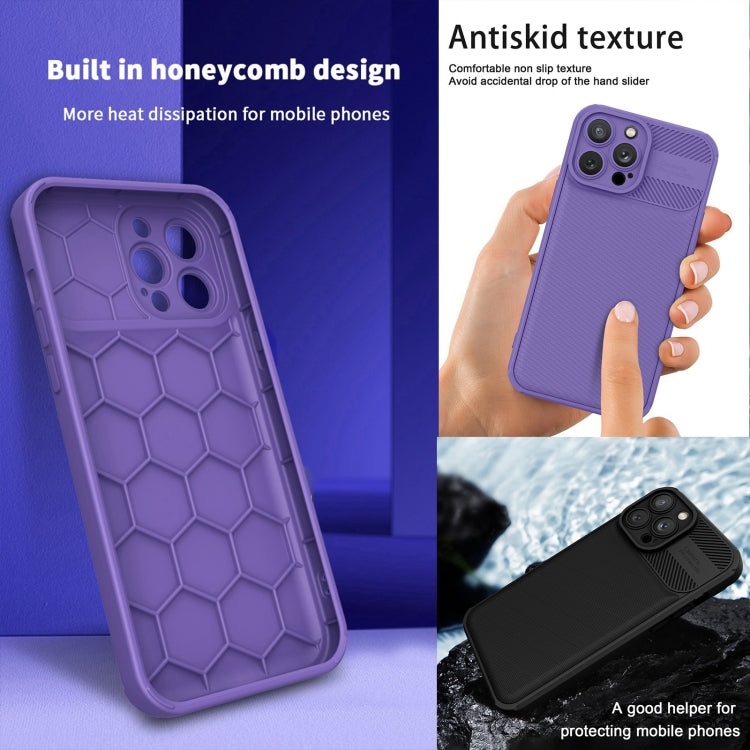 For Xiaomi Redmi Note 12 4G Twill Texture TPU Shockproof Phone Case(Purple) - Note 12 Cases by buy2fix | Online Shopping UK | buy2fix