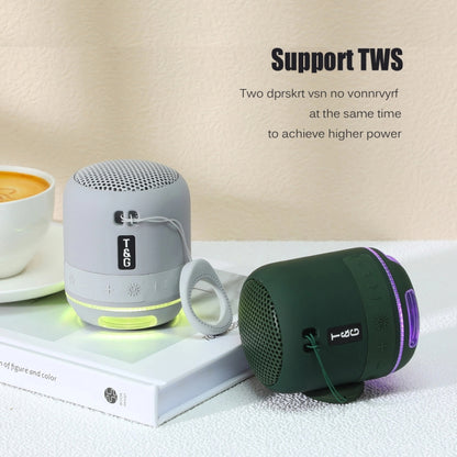T&G TG294 TWS LED Mini Portable Wireless Stereo Sound Outdoor Speaker(Grey) - Mini Speaker by T&G | Online Shopping UK | buy2fix