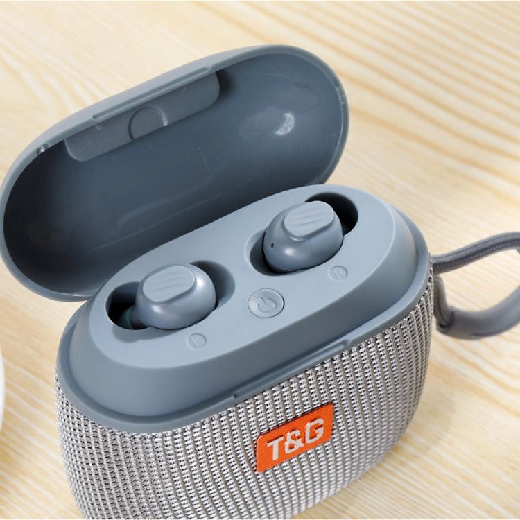 T&G TG809 2 in 1 Portable Outdoor Wireless Speaker & Mini TWS Bluetooth Earbuds(Gery) - Mini Speaker by T&G | Online Shopping UK | buy2fix