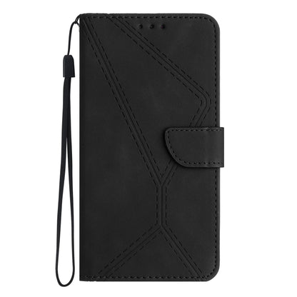 For Xiaomi Redmi 10A Stitching Embossed Leather Phone Case(Black) - Xiaomi Cases by buy2fix | Online Shopping UK | buy2fix