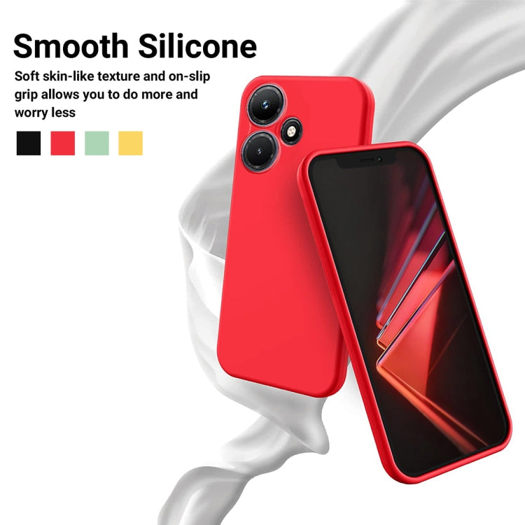 For Infinix Hot 30 Pure Color Liquid Silicone Shockproof Phone Case(Red) - Infinix Cases by buy2fix | Online Shopping UK | buy2fix