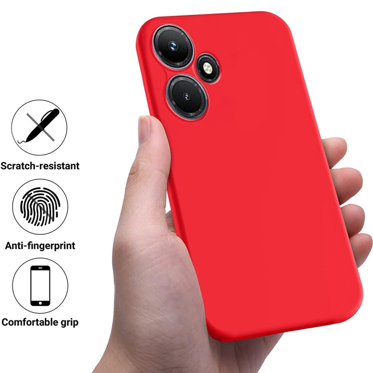 For Infinix Hot 30i Pure Color Liquid Silicone Shockproof Phone Case(Red) - Infinix Cases by buy2fix | Online Shopping UK | buy2fix