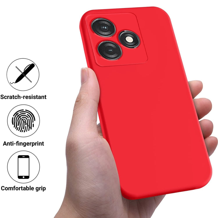 For Tecno Spark 10 4G / 10C 4G Pure Color Liquid Silicone Shockproof Phone Case(Red) - Tecno Cases by buy2fix | Online Shopping UK | buy2fix