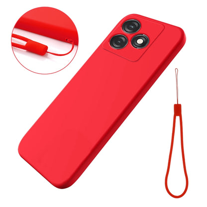 For Tecno Spark 10 4G / 10C 4G Pure Color Liquid Silicone Shockproof Phone Case(Red) - Tecno Cases by buy2fix | Online Shopping UK | buy2fix