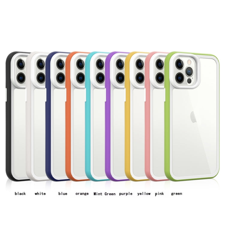 For iPhone 14 Pro Color Frame 2 in 1 Hollow Cooling Phone Case(Yellow) - iPhone 14 Pro Cases by buy2fix | Online Shopping UK | buy2fix