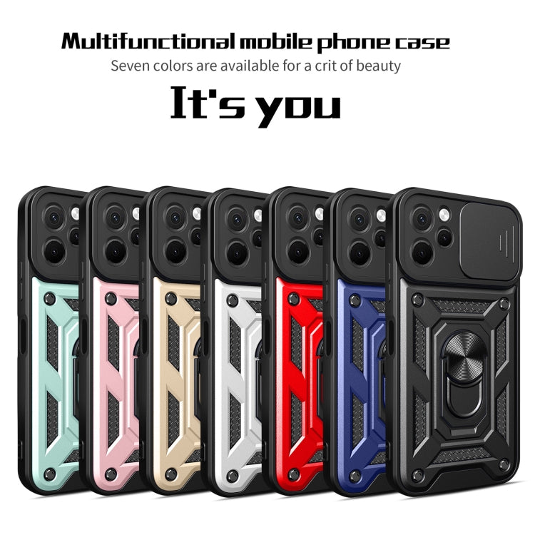 For Huawei nova Y61 Sliding Camera Cover Design TPU+PC Phone Case(Gold) - Huawei Cases by buy2fix | Online Shopping UK | buy2fix