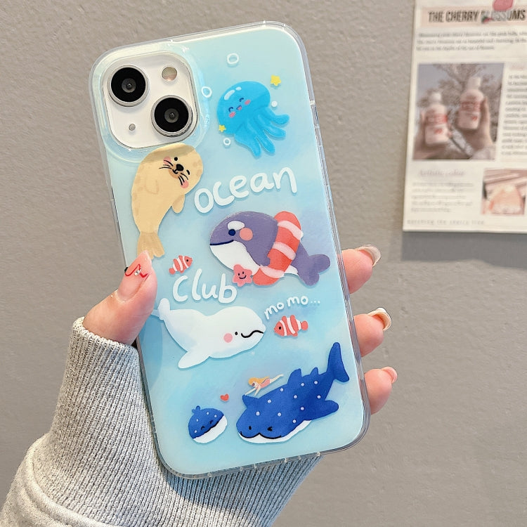 For iPhone 12 Pro IMD Cute Animal Pattern Phone Case(Seal) - iPhone 12 / 12 Pro Cases by buy2fix | Online Shopping UK | buy2fix