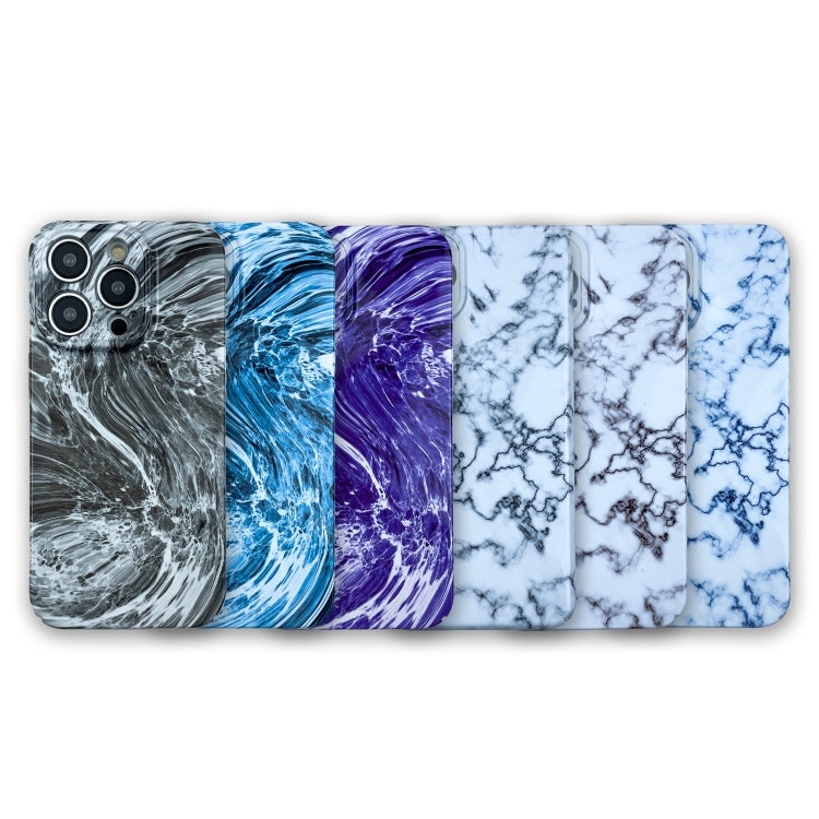 For iPhone 12 Marble Pattern Phone Case(Green White) - iPhone 12 / 12 Pro Cases by buy2fix | Online Shopping UK | buy2fix