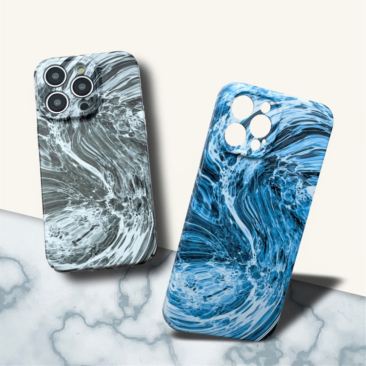 For iPhone XR Marble Pattern Phone Case(Navy Blue White) - More iPhone Cases by buy2fix | Online Shopping UK | buy2fix