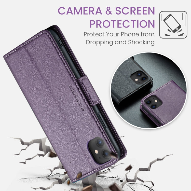 For iPhone 11 CaseMe 023 Butterfly Buckle Litchi Texture RFID Anti-theft Leather Phone Case(Pearly Purple) - iPhone 11 Cases by CaseMe | Online Shopping UK | buy2fix