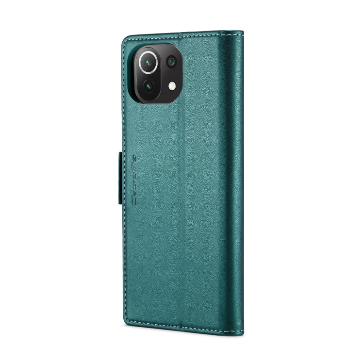 For Xiaomi Mi 11 Lite CaseMe 023 Butterfly Buckle Litchi Texture RFID Anti-theft Leather Phone Case(Pearly Blue) - Xiaomi Cases by CaseMe | Online Shopping UK | buy2fix