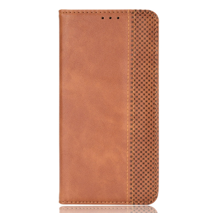 For Sony Xperia 1 V Magnetic Buckle Retro Texture Leather Phone Case(Brown) - Sony Cases by buy2fix | Online Shopping UK | buy2fix
