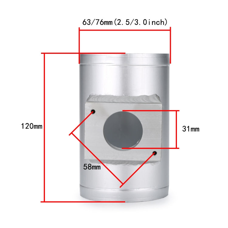 63mm XH-UN601 Car Modified Engine Air Flow Meter Flange Intake Sensor Base for Mitsubishi Lancer - In Car by buy2fix | Online Shopping UK | buy2fix