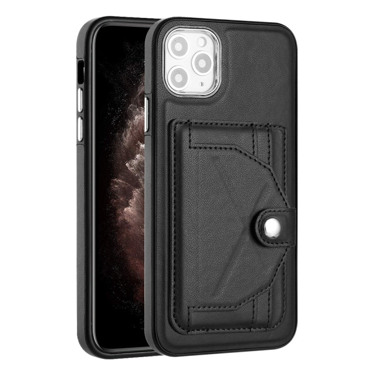 For iPhone 11 Pro Max Shockproof Leather Phone Case with Card Holder(Black) - iPhone 11 Pro Max Cases by buy2fix | Online Shopping UK | buy2fix